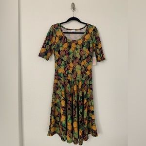 COPY - Lularoe Nicole Dress Multicolor Print Size L NWT